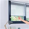 MADECOSTORE Tenda veneziana in alluminio automatico, 25 mm, senza forare, colore: bianco, 42 x 160 cm