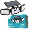 FOREVER Lampada LED solare SUNARI FLS-03 IP65 per esterni sul balcone o in garage con sensore di movimento e crepuscolo, luce forte di 600lm
