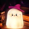 YISSVIC Halloween Decorazioni Fantasma Luce Notturna Bambino Halloween Silicone Ricaricabile Tipo C con Timer Regalo per Bambini