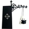 Generic Lanterna da libreria fantasma, lanterna decorativa per libreria, illuminazione luminosa, angolo lettura fantasma vintage, luce notturna a LED, lampada calda in legno, decorazione da appendere alla