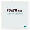 Yd. Cornice 70x70 cm Bianco Lucente - Cornice in MDF Bologna | Your Decoration, Vetro acrilico antiriflesso, Montaggio a parete, Adatta per foto, poster o puzzle, Made in Holland