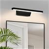 YHTlaeh LED Specchio Lampada 9W 680lm Bagno Bianco Neutro 4000K IP44 No Flicker 230V (Nero, 40cm)