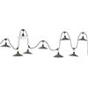 LUMISKY / LUMIJARDIN Ghirlanda luminosa da esterno con paralume in acciaio stile vintage, 10 prese E27 VINTY, 6 m