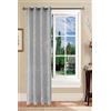 GBiancheria Tendaggio Tenda MARTA Ricamata con anelli in alluminio mis 140x290cm (Grigio)