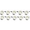 Partenopea Kit 10 Faretti LED COB da Incasso a soffitto Orientabili, Foro 45mm Ø52mm, Fascio 30°, Driver 220-240V incluso, IP20 da Interni: Cucina, Corridoi, Vetrine, Salotto, (Bianco, 52 mm, 6500, Kelvin)