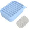 MiOYOOW Portasapone da Viaggio, Contenitore per Sapone di Perdite Portatile con Tappetini di Asciugatura, Portasaponetta per Casa Bagno Viaggio All'aperto, Porta Saponetta Chiuso con Coperchio