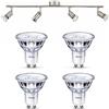 Philips Limbali Faretto (Cromo Opaco) - 4 luci - SceneSwitch | Faretto da soffitto - GU10 - Bianco caldo - Facilmente dimmerabile con il tuo interruttore tradizionale
