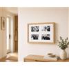 DAMDAM GO Coperchio contatore della luce con cornice per 4 foto, stile nordico, copriquadro elettrico, colore naturale, 48 × 32 cm (naturale)
