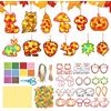 HHDESHSL 24 Pezzi Kit di Lavoretti Autunnali per Bambini, Kit Creativo Bambini Autunno con Adesivi e Materiale Fai da Te, Decorazioni Finestre Autunnali per Casa e Attività in Famiglia