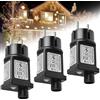GAOUTO 3 pezzi 31V 6W LED Timer Alimentatore di rete: catena luminosa adattatore 8 modalità con funzione di memoria, trasformatore LED a bassa tensione, adattatore IP44 trasformatore per illuminazione