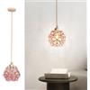 Sxtiger Lampadario a Sospensione Rosa, Lampada a Fiore E27 in Acrilico | Luce a Sospensione Decorativa con Cablaggio Fisso per Camera, Cucina, Soggiorno, Sala da Pranzo e Corridoio