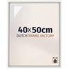 Dutch Frame Factory - Cornice a cassetta 40x50 cm Bianco Opaco - MDF | Cornice a cassetta per tele, Adatta per tele fino a 2 cm di spessore, Senza pannello posteriore né vetro, Made in Holland