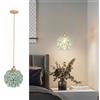 Sxtiger Lampadario a Sospensione Blu, Lampada a Fiore E27 in Acrilico | Luce a Sospensione Decorativa con Cablaggio Fisso per Camera, Cucina, Soggiorno, Sala da Pranzo e Corridoio
