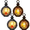 BORDEAG 4 Pezzi Lanterna Di Natale, Lanterna Decorativa Natalizia, Lanterna A LED Per Natale, Candele Di Natale Senza Fiamma Lanterna Natalizia Per Decorazioni E Regali Natalizi.