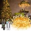 GuKKK 5M 300LED Stringa Luci, Luci Natale Lucine Decorative IP65 Impermeabile Catena Luminosa con Telecomando, 8 Modalità,Timer e Dimmer, per Natale Interni e Esterni, Feste, Matrimonio (1 PC)