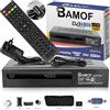 hd-line Bamof 2225 PRO Sat Receiver Digitaler Satelliten Receiver- (HDTV, DVB-S/DVB-S2, HDMI, SCART, 2X USB, Full HD 1080p) [Vorprogrammiert für Astra, Hotbird und Türksat] Solo per i canali tedeschi