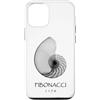 Delta12Designs Custodia per iPhone 12/12 Pro Fibonacci, nato 1170 - Nautilus Spiral Shell X-Ray