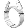 ITAL - Cavo USB magnetico e avvolgibile per ricarica e sincronizzazione di smarthphones compatibile con USB-C, Micro USB e Phone - Modello PK01
