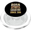 Country Music Festival Merch With Cowboy Born Country Since 2016 Cappello da cowboy western con grafica per compleanno PopSockets PopGrip per MagSafe