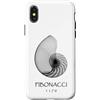 Delta12Designs Custodia per iPhone X/XS Fibonacci, nato 1170 - Nautilus Spiral Shell X-Ray