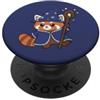 Magic Lover Fantasy Fans Animal Wizards Red Panda Mago Cappello Mago Stellato Arcano PopSockets PopGrip Adesivo