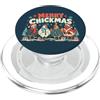 Christmas Season Divertente festa di Natale con polli in fattoria PopSockets PopGrip per MagSafe