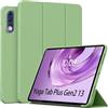 QJONSIU Cover per Lenovo Yoga Tab Plus Gen2 13, Morbido TPU, Mintgreen | Protezione Anturto, Funzione di Supporto, Attivazione/Disattivazione Automatica, Antimpronta, Antigraffio