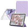 ZOPSGYU Custodia per iPad A16 11° generazione 11'' 2025 & iPad 10° generazione 10.9'' 2022 con portapenne, cover pieghevole a Y, formato verticale, leggera, trasparente retro (grigio lavanda)