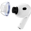 SpinFit AuraFine per AirPods Pro 3 - Auricolari e adattatori brevettati in silicone con nucleo Aura-Rib a doppia densità per stabilità dinamica e maggiore comfort (un paio) (auricolari installati) (L)