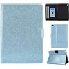 Generico DayQiQiPu Cover per Huawei MediaPad T1 (T1-A21L/A22L/A23L/A21W) 9,6 Pollici Leggera Custodia Motivo Glitterato Custodie con Supporto Caso Ribaltabile Portafoglio e Auto Sleep/Wake, Blu