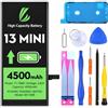 LL TRADER Batteria per iPhone 13 Mini, 4500mAh e Kit di Riparazione A | Compatibile con iPhone 13 Mini, A2481, A2626, A2629, A2630, A2628