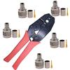 Kagni 5 Pezzi Connettore Tipo N Maschio e Pinza Crimpatrice Kit, Kagni 5Pcs N type Male Crimp RF Connector e Crimpatrice Capicorda per for RG8 RG9 RG11 RG174 RG223 Belden9913 LMR400 Cavo Coassiale