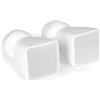 Power Dynamics BSX30W Set di altoparlanti da parete bianco - 2 altoparlanti passivi con supporto a parete - 100 V & 8 Ohm altoparlante satellitare per gastro, ufficio e impianto stereo, piccolo e