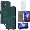 IUQXU Cover per TCL K70 TCLK70 5G Libro con Vetro Temperato VER | Blocco RFID,Antiurto,Supporto,Custodia in Pelle Portafoglio,Case per TCL K 70 TCLK70 5G