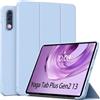 QJONSIU Cover per Lenovo Yoga Tab Plus Gen2 13, Morbido TPU, Sky blue | Protezione Anturto, Funzione di Supporto, Attivazione/Disattivazione Automatica, Antimpronta, Antigraffio