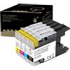 Amla 4 pezzi Compatibile Cartuccia con Brother LC12 LC400 LC1240 LC1280 XL per Brother DCP-J525W DCP-J725DW DCP-J925DW MFC-J280W MFC-J430W MFC-J625DW MFC-J825DW MFC-J5910DW J6510DW J6710DW J6910DW