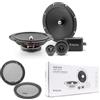 GK SOUND KIT SET PER FOCAL ASE-165S ASE165S 1 kit a 2 vie da 6,5 165 mm 16,5 cm, 55 watt rms 110 watt max, 4 ohm, con 2 woofer 2 tweeter 2 crossover, per auto, ultra slim, a coppia + griglie di montaggio