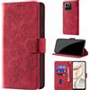 CaseGla Cover per Honor 400 Smart 5G, Rosso | Blocco RFID, Portafoglio Pelle PU, Flip Libro, Porta Carte, Magnetica Libretto, Antiurto Protezione Completa