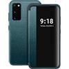 Croazhi Custodia per Samsung Galaxy S20 Clear View Flip Case a patta 360 Full Body Pelle Protettiva Galaxy S20 Cover Antiurto Antigraffio Folio Cover per Samsung Galaxy S20 5G (Verde)