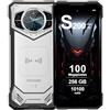 DOOGEE S200 5G Smartphone Incassable 2024, Android 14, 32Go RAM+256Go ROM, 10100mAh, Écran 6.72 FHD+ 120Hz, 100MP Caméra, Octa Core, 5G Dual SIM Téléphone Incassable, GPS, NFC, Argent