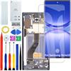 HLYGZX Display Schermo per Samsung Note10 N970F N9700 N970W OLED Nero con Cornice | con Impronte Digitali,con kit di riparazione，OLED，HD+ Display，Sostituire lo schermo,schermo Curvo,per Modello:N970U N970U1