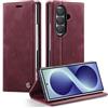 Chseheht Cover per Samsung Galaxy Z Fold 8 Ultra(8),Premium PU Leather Custodia Portafoglio[RFID Blocker][Card Slot][Kickstand] Magnetic Flip Wallet Case,per Samsung Galaxy Z Fold 8 Ultra 5G-Rosso