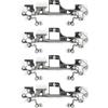 Pixel Arrow Set di 4 pellicole conduttive V3 per controller PS5 DualSense BDM-030, cavo flessibile pulsanti nero