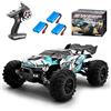 Ledovan 70km/h Auto telecomandata per adulti, 4WD Alta velocità All Terrain Monster Trucks, con motore Brushless, RC Drift Auto impermeabile, 3 batterie (Blu)