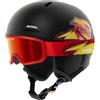 ALPINA ZUPO 2 Disney Set - Set Disney di alta qualità, sicuro ed esclusivo composto da maschera da sci e casco da sci, per bambini - Cars - 52-56