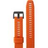 Garmin Cinturino Originale Garmin per le serie fēnix 5, 6, 7, Instinct, Instinct 2, Epix (Gen 2), Forerunner 935, 945, 955, quatix 5, 6, 7 e MARQ, 22mm, QuickFit, Silicone, Ember Orange