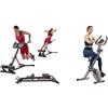 Sunny Health & Fitness Sunny Health and Fitness Unisex's Station-SF-BH620062 Hyperextension Roman Chair with Dip Station + Smart Folding X-Bike, Portable Compact Exercise Bike, 14-Level Magnetic Resistance