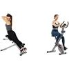 Sunny Health & Fitness Sunny Health and Fitness 45 Degree Hyperextension Roman Chair, Steel, Grey, One Size SF-BH6629 + Smart Folding X-Bike, Portable Compact Exercise Bike, 14-Level Magnetic Resistance