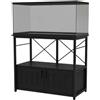 Garvee Mobile di supporto per acquario con armadio inferiore, scaffale portaoggetti in metallo e legno, per acquario, soggiorno e camera da letto