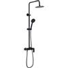 Arcdesign Selection Colonna doccia nero opaco con deviatore e miscelatore integrato